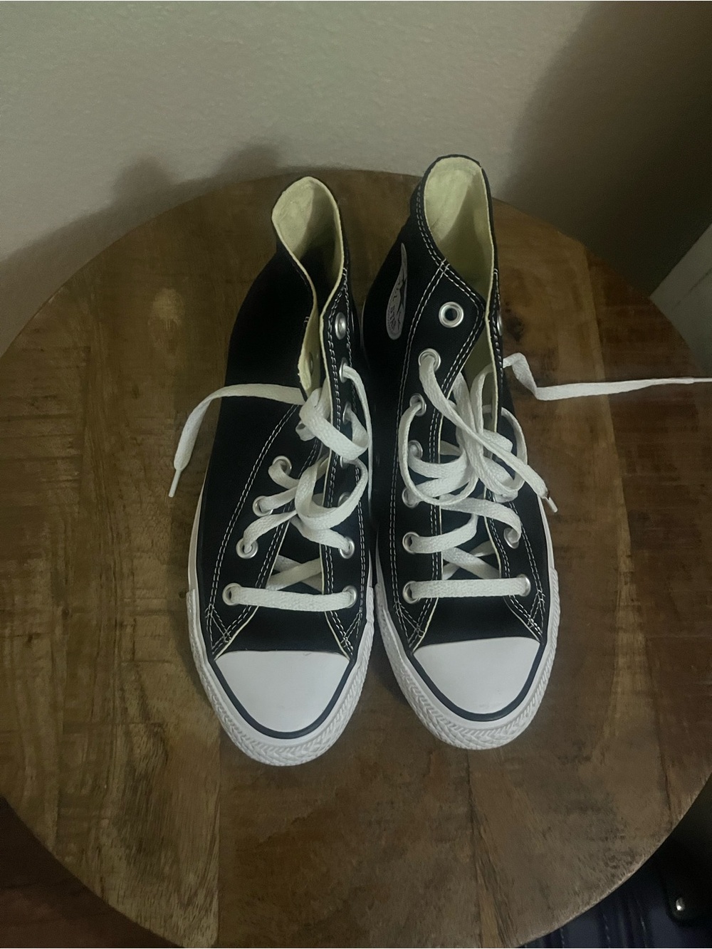 Converse Women’s Black and White High-Top Canvas Sneakers